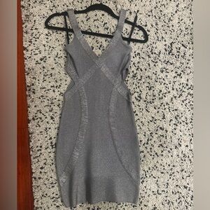 BEBE silver dress
